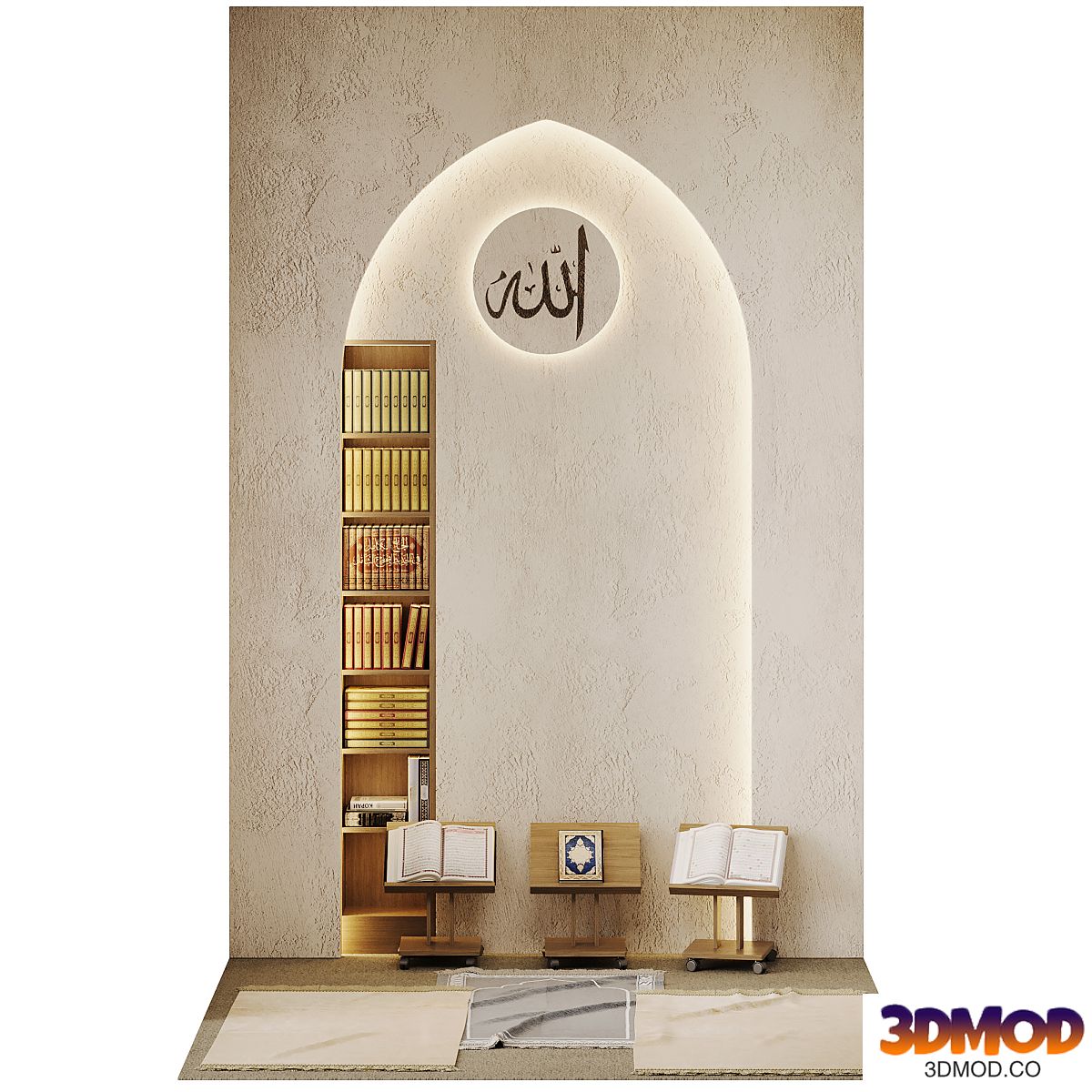 Prayer room wall design 01
