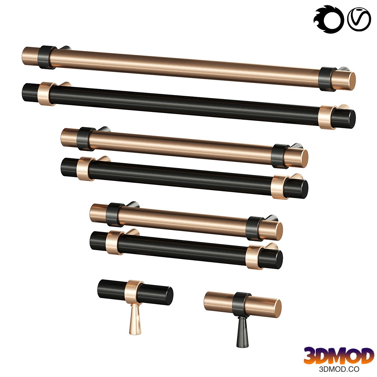 Furniture handles Rosa / The Gold Boutique Furniture
