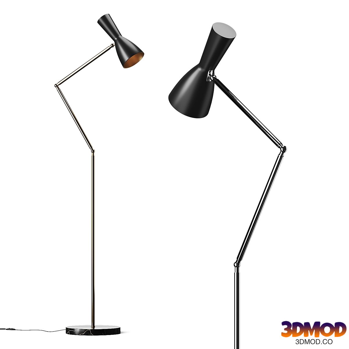 WORMHOLE 02 Floor Lamp By Il Bronzetto