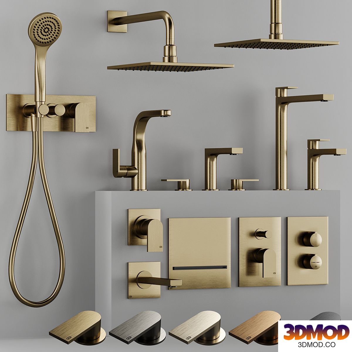 Gessi Manzoni bathroom faucet collection set 1
