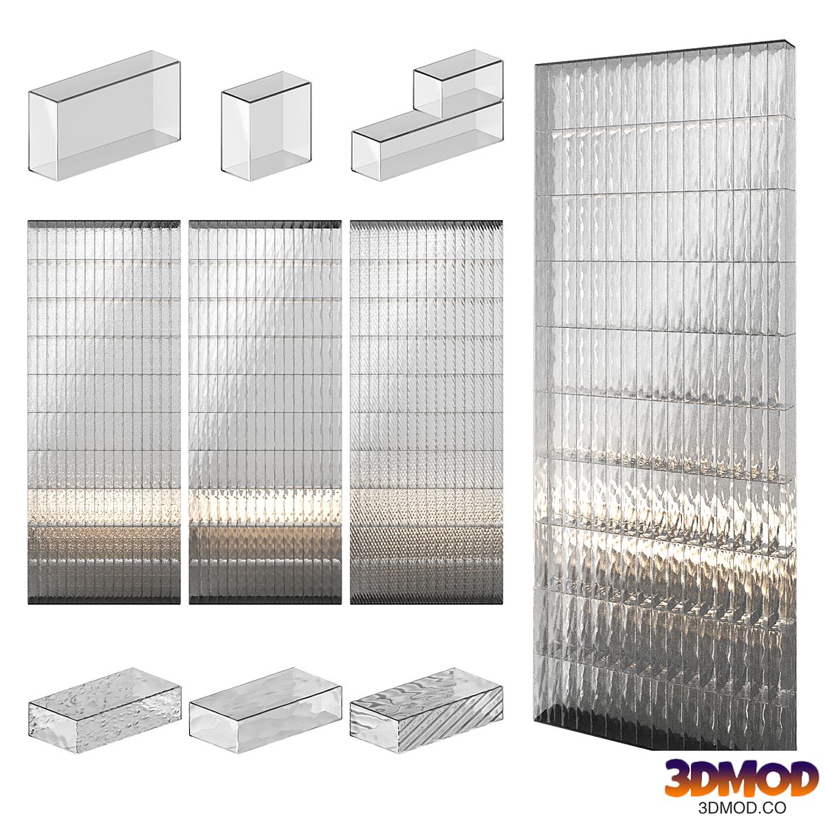 Glass Brick Wall 08