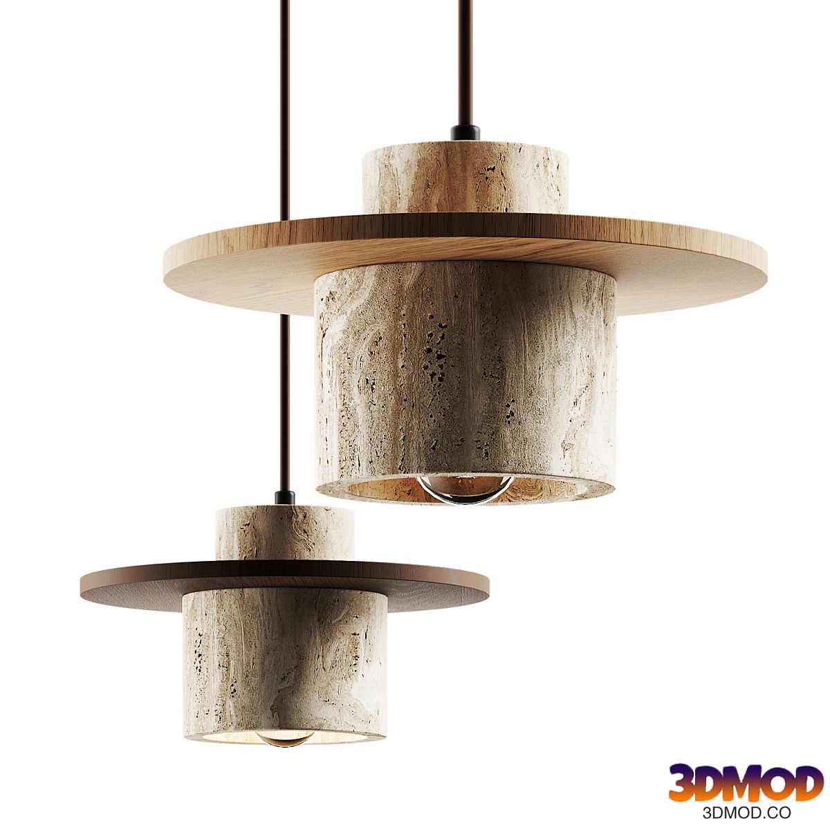 Kanso Natural Stone Japanese Wabi Sabi Pendant Lamp