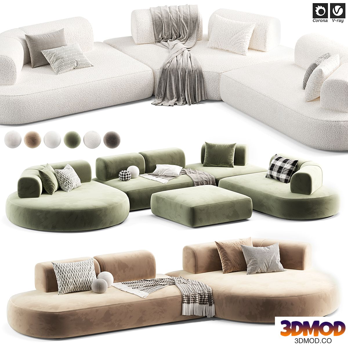 Corner Sofa Isla by Ditre Italia