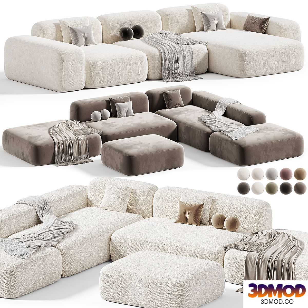 Corner sofa Dorvan Desiree Modular sofa