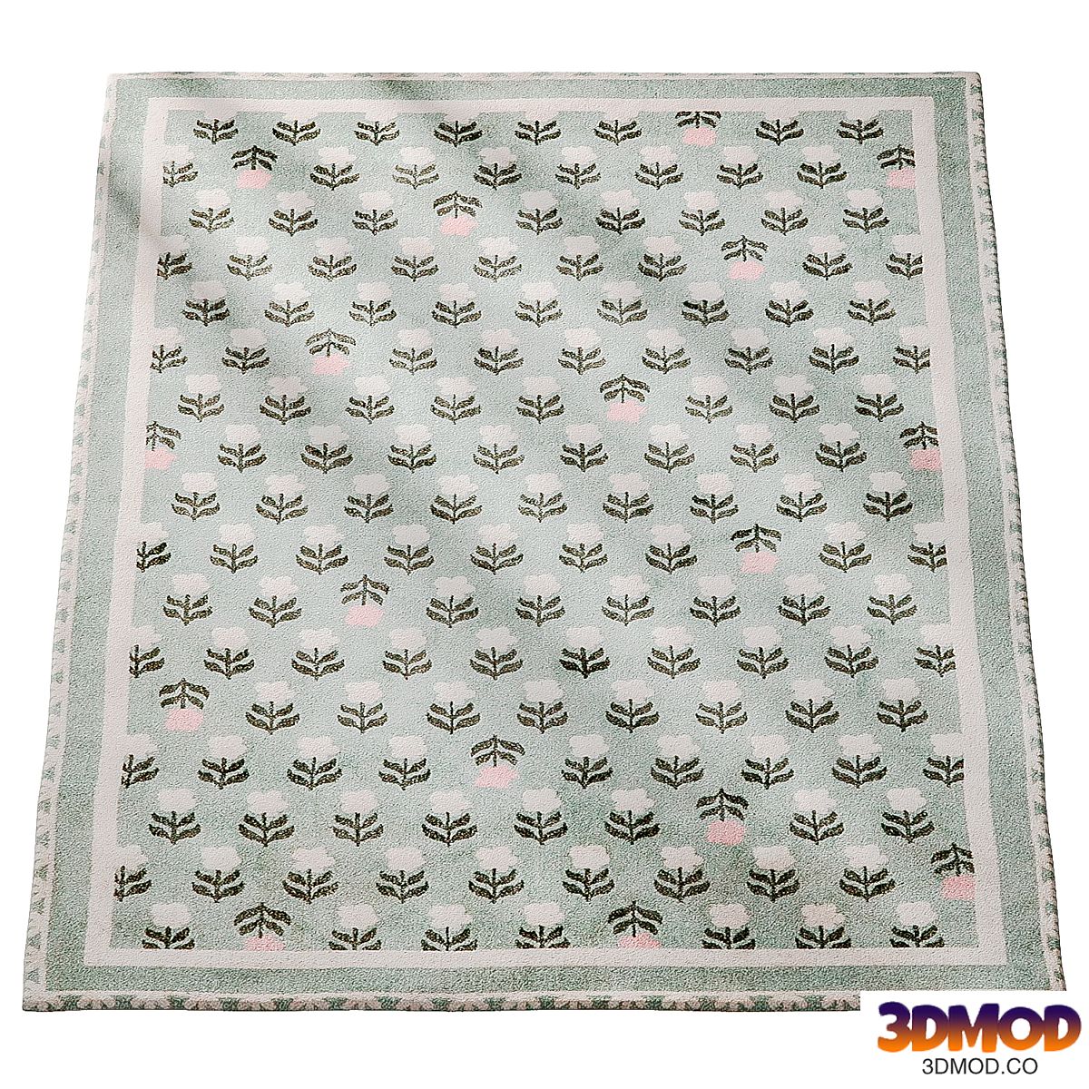 Kids Washable Flower Garden Rug