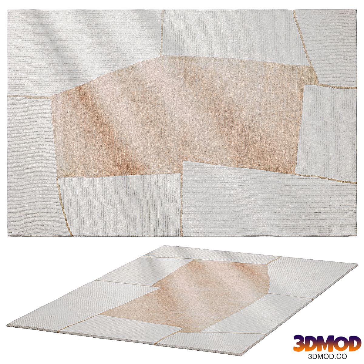 Torn Shape Wool Rug