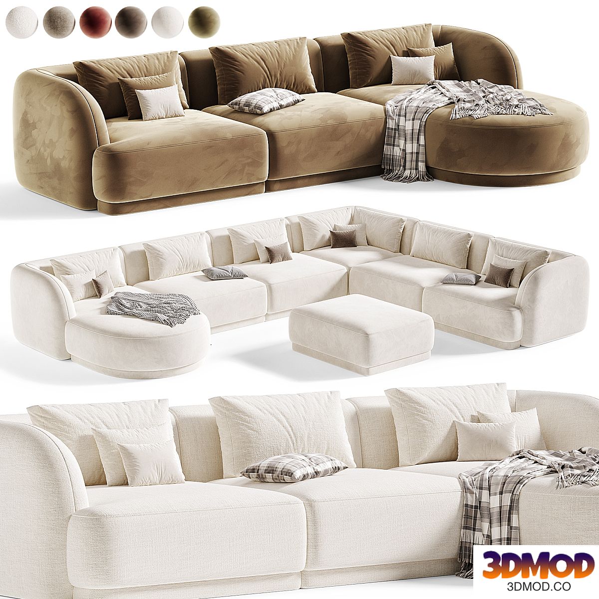 Miley 6 seater corner Sofa By Naduvi