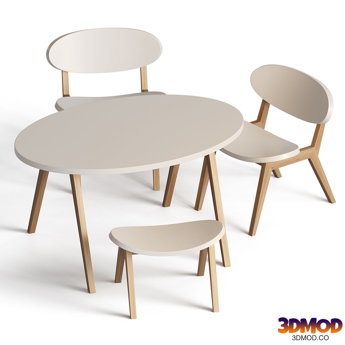 Children's table and chairs Classic. oozor.ru