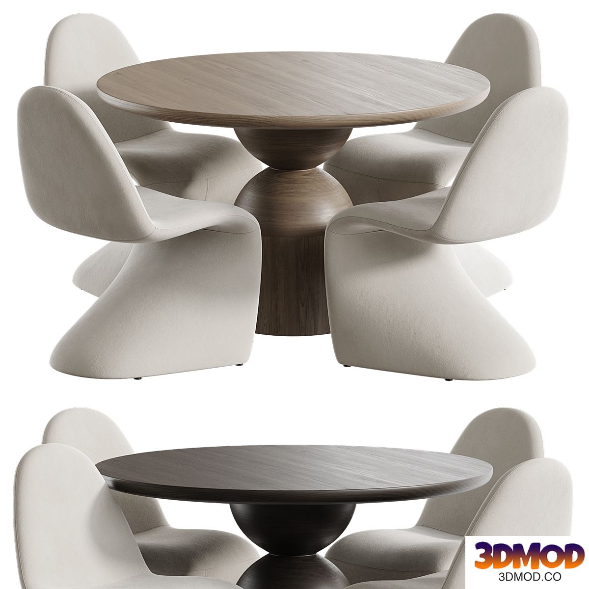 Perth Round Dining Table, Beth Dining Chair