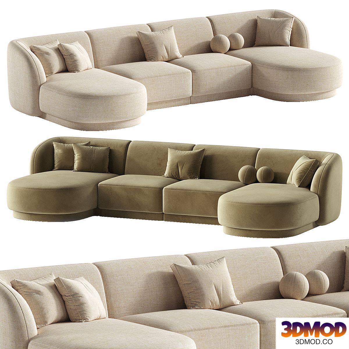 U-shaped sofa Miley