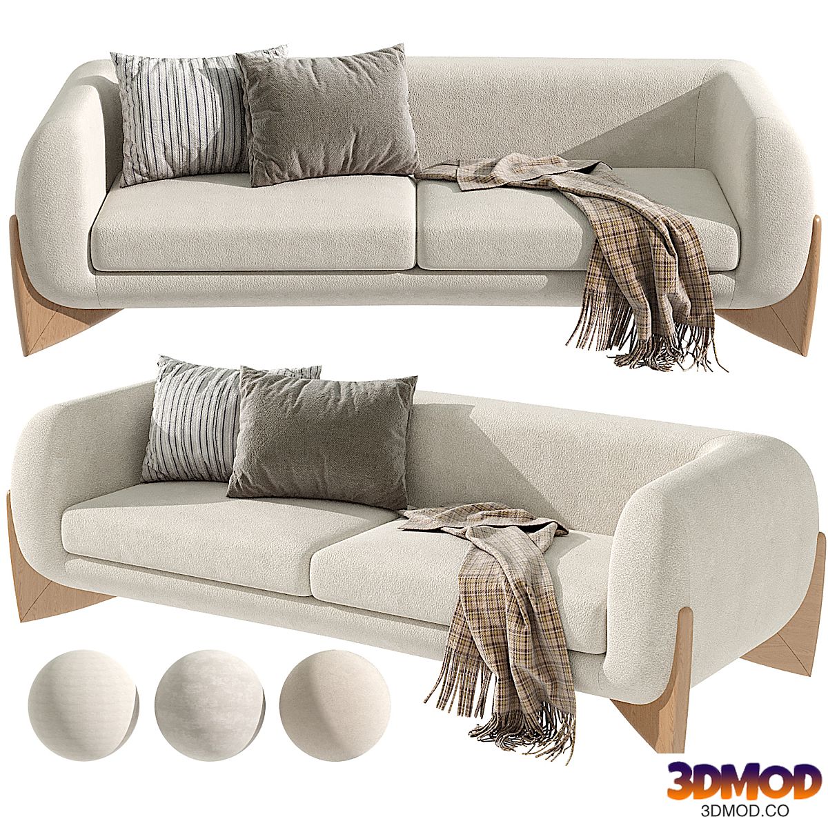Japandi Upholstered Sofa