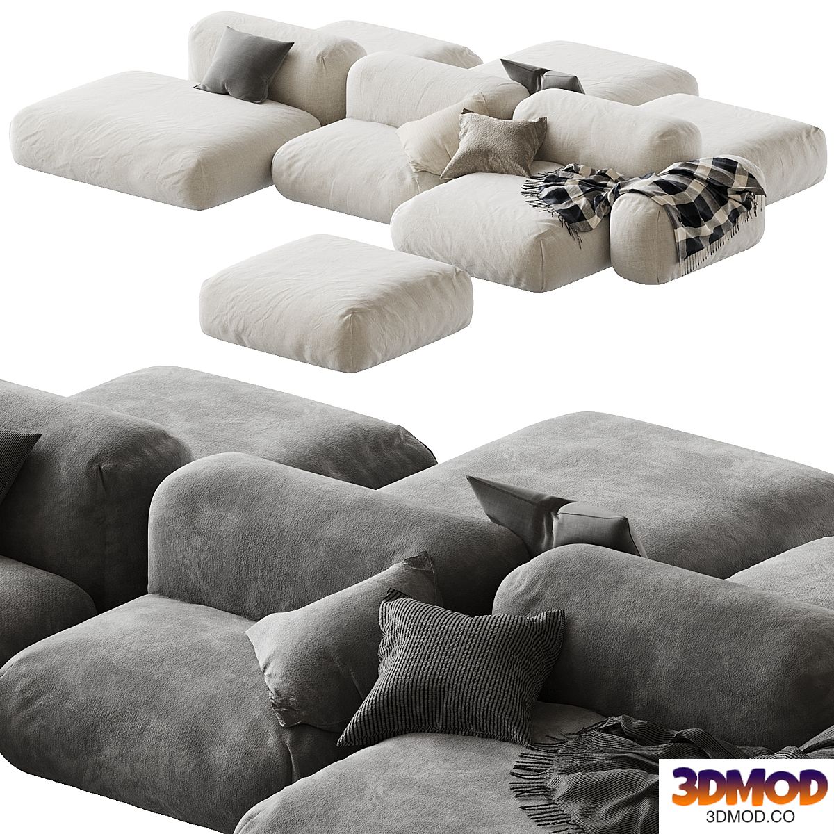 Modular sofa Dyvan Dyvan composition set 001 by Alex Rekhlitskyi