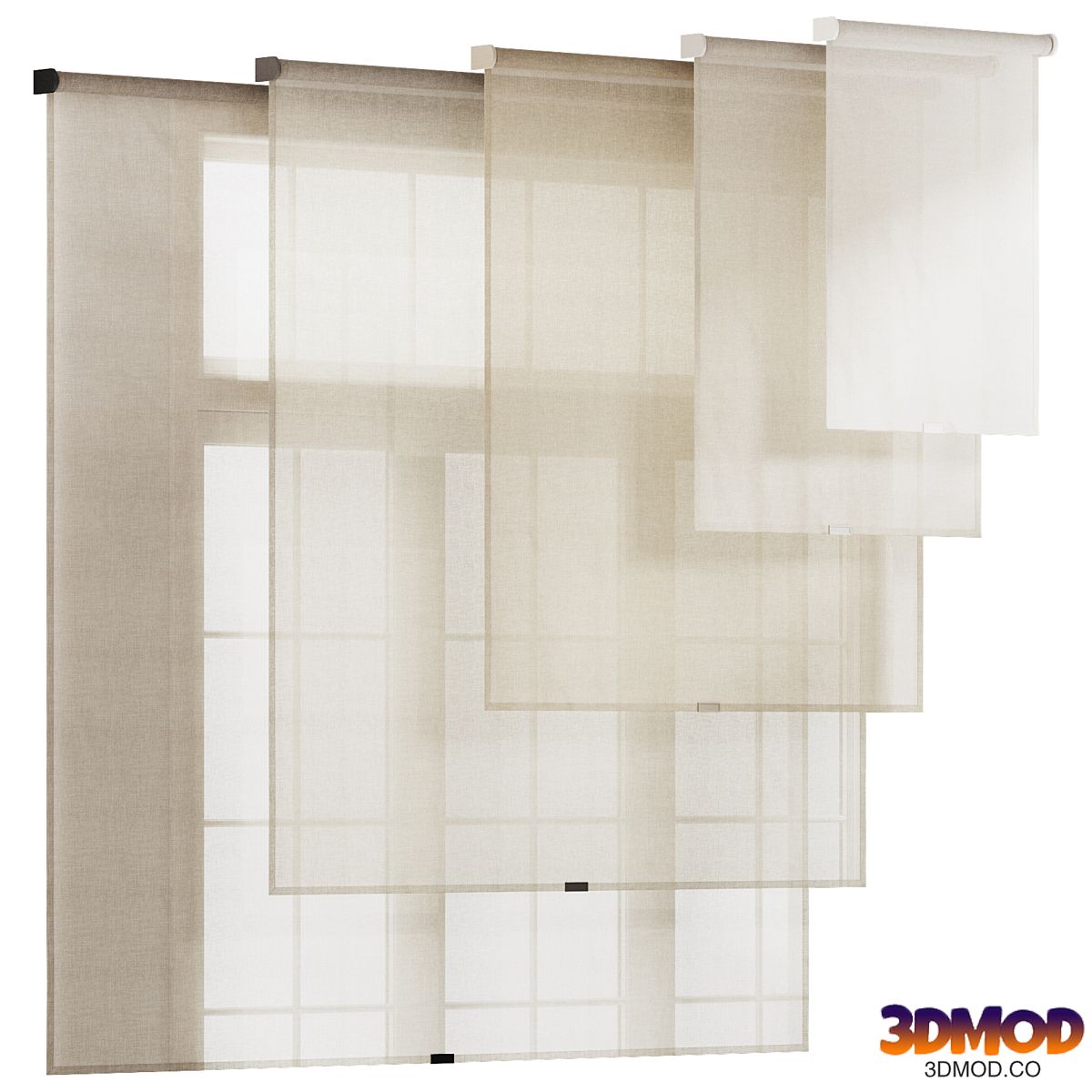 Linen Tulle Roller Blinds