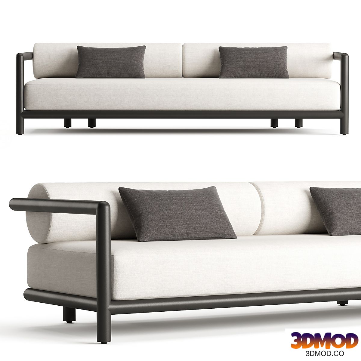 RH PALMA ALUMINUM SOFA