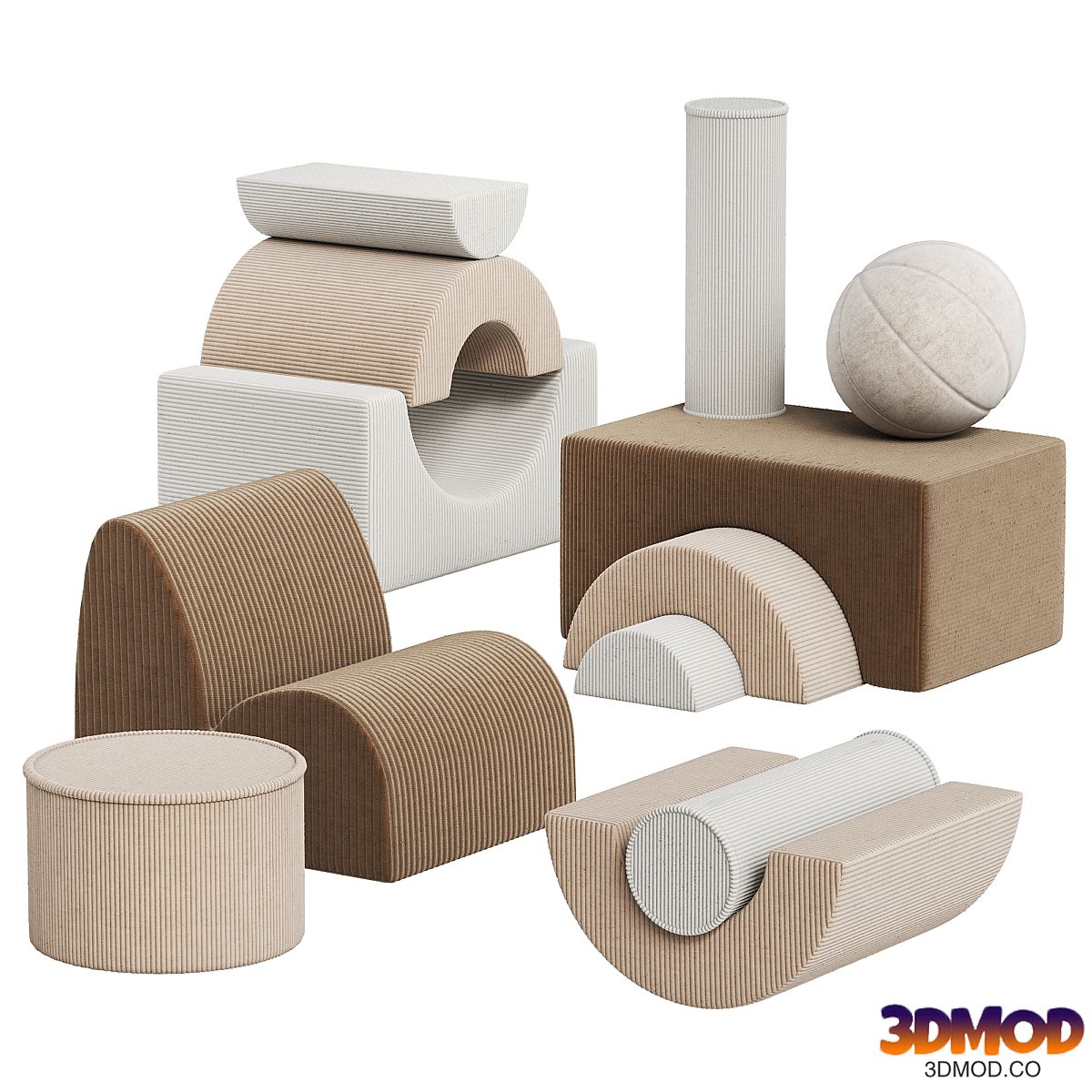 Wigiwama 01 Children's Play Poufs Set