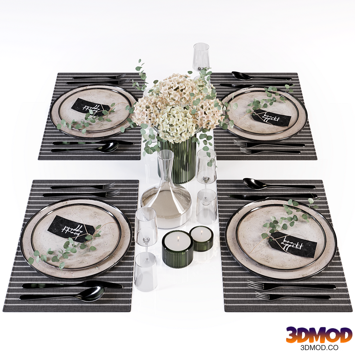 Beige Table Setting