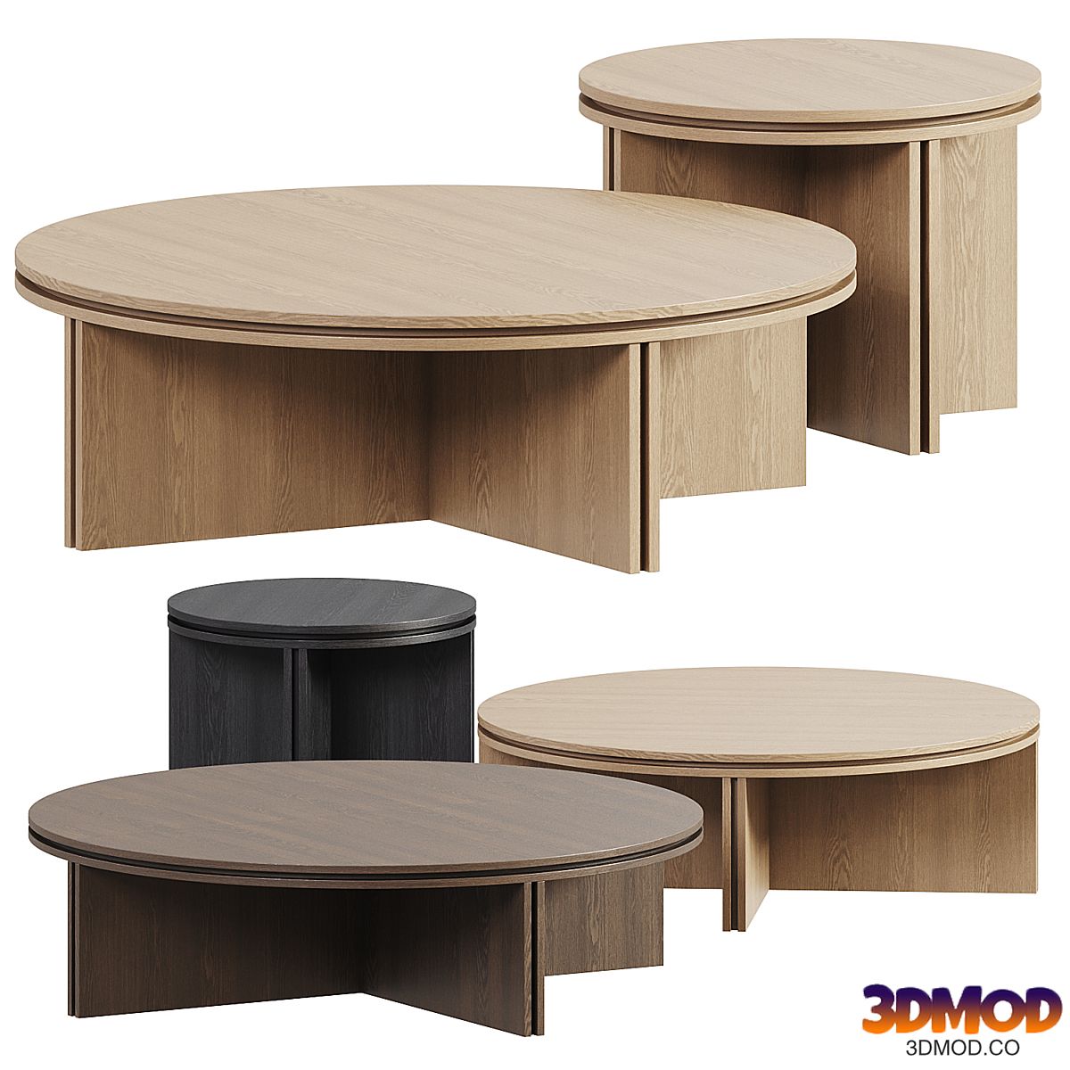 Kendo Mobiliario Slot Round Coffee Tables