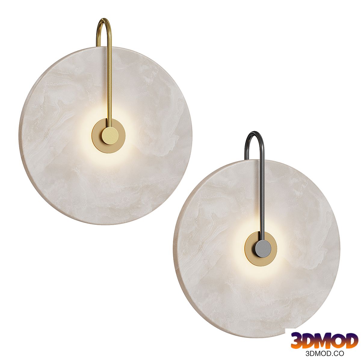 Frosted White Marble LED Wall Light