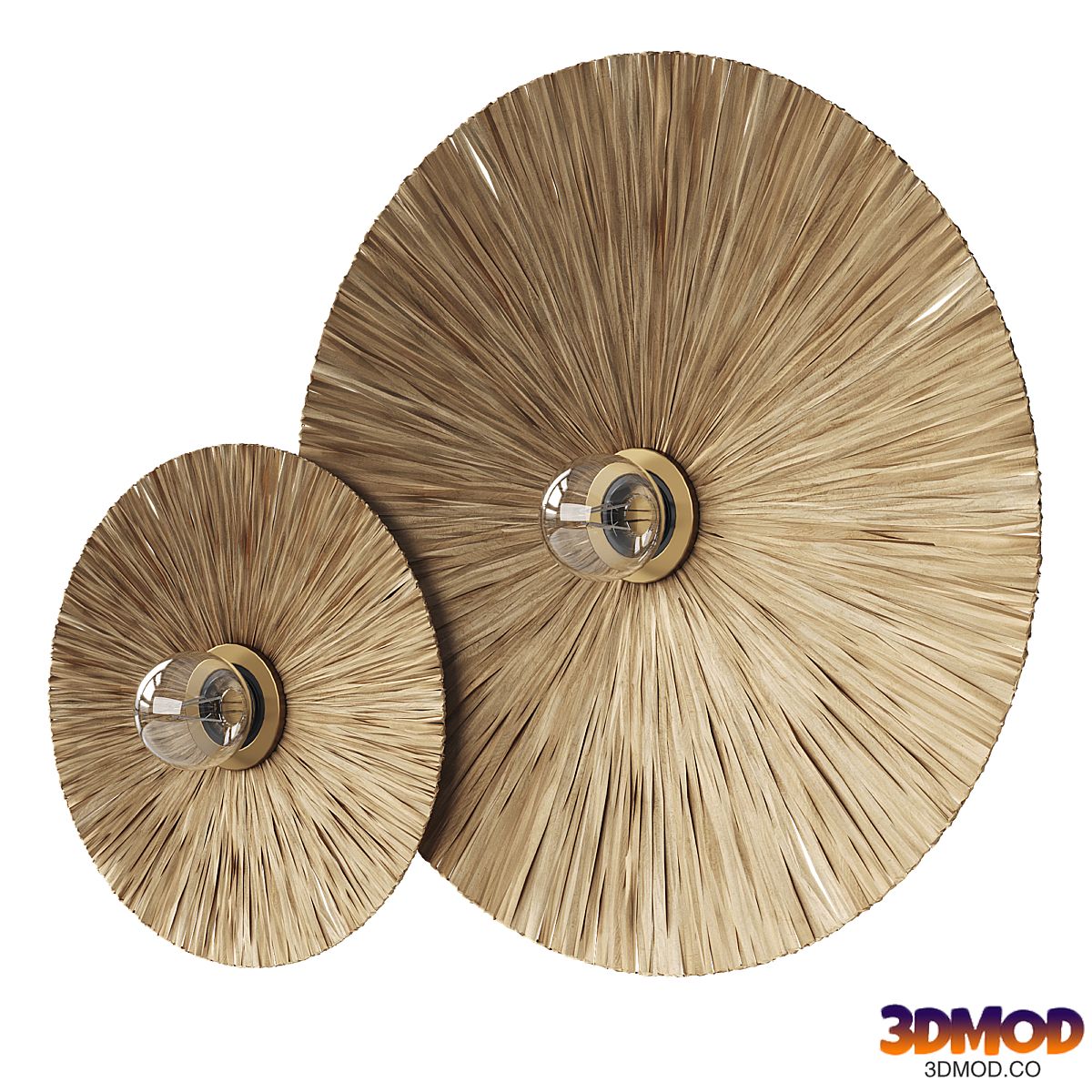 Bra Rafita by La Redoute wall lamp made of Raffia