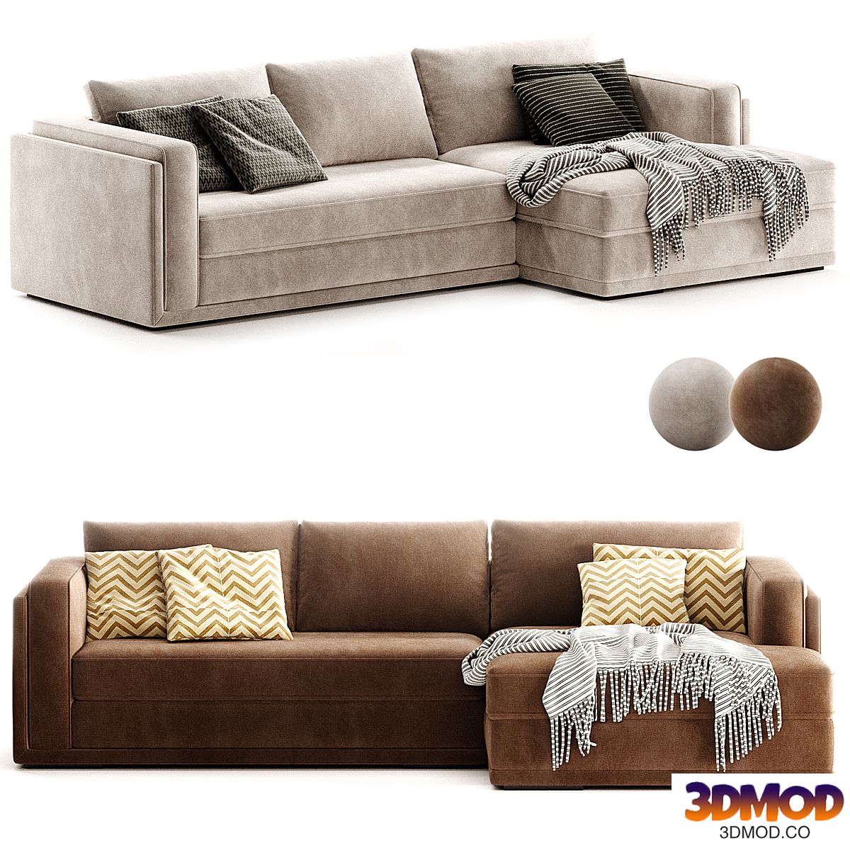 Nassau Sofa 2 Piece Chaise Sectional
