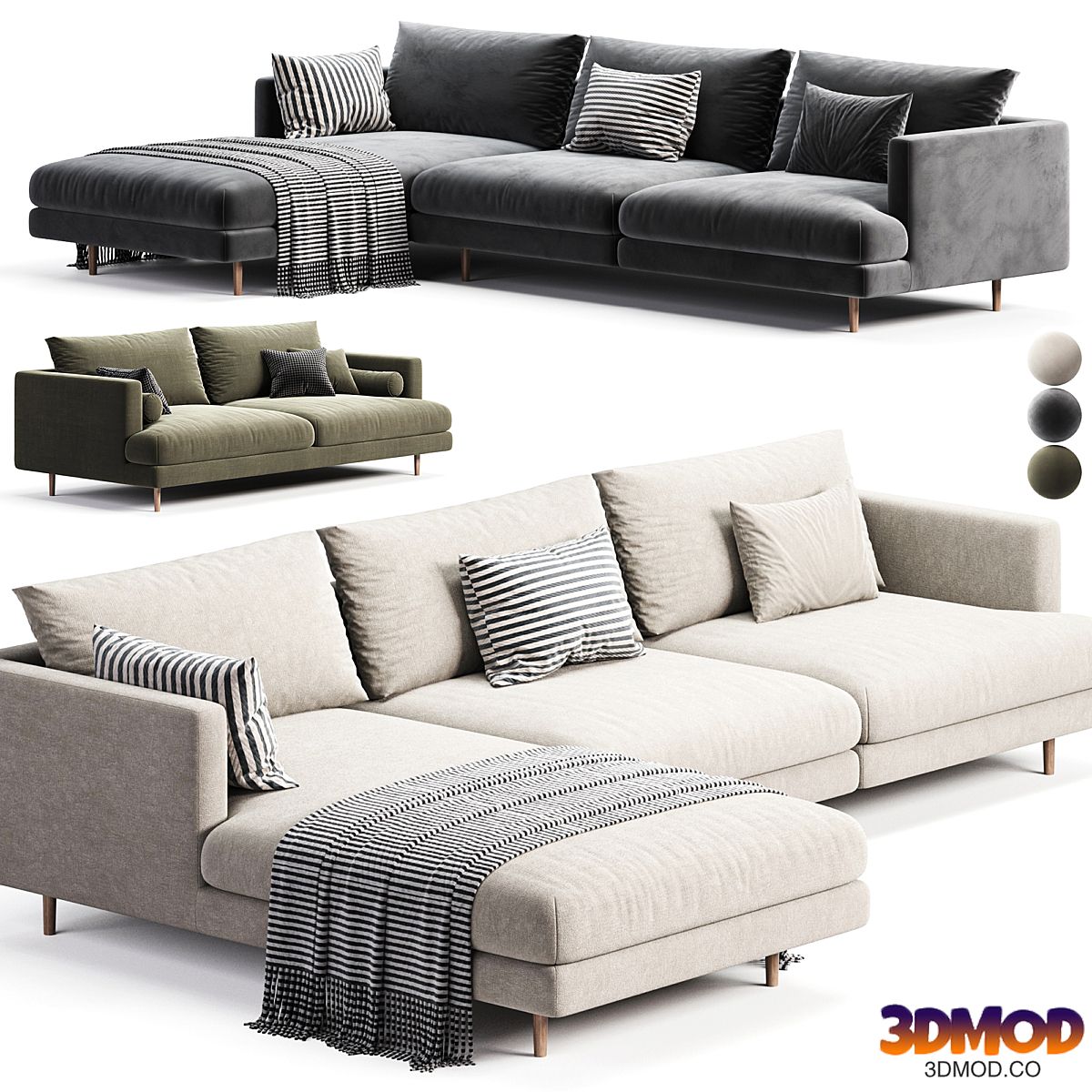 Hampton Right Chaise Sofa