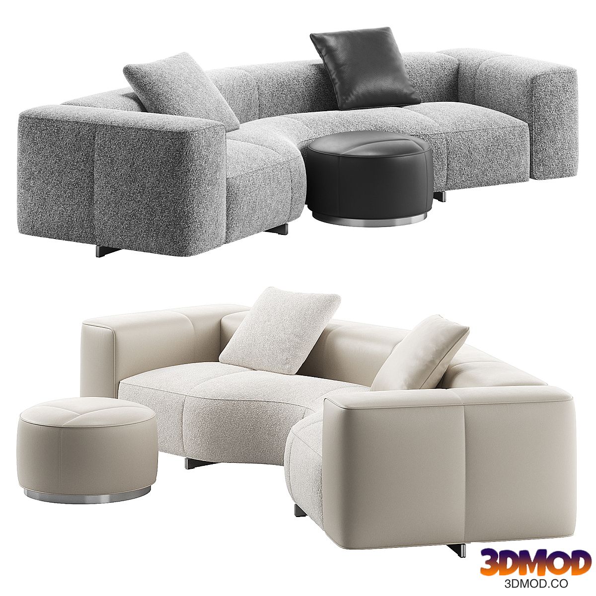 Yves Small Sofa 01 by Minotti