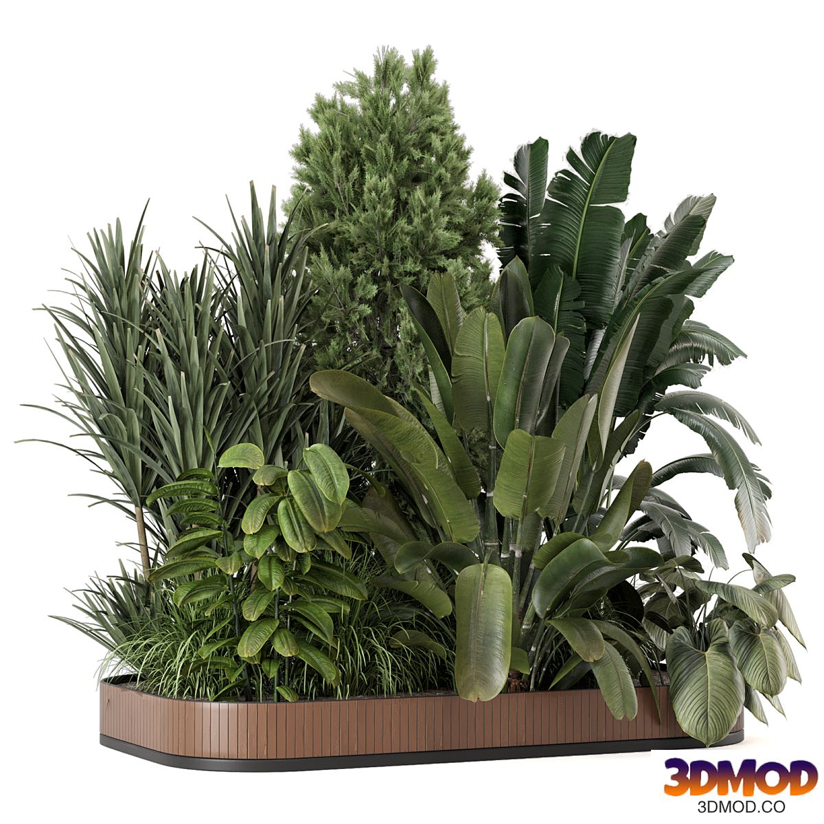 Outdoor Garden Set Bush and Tree 2615