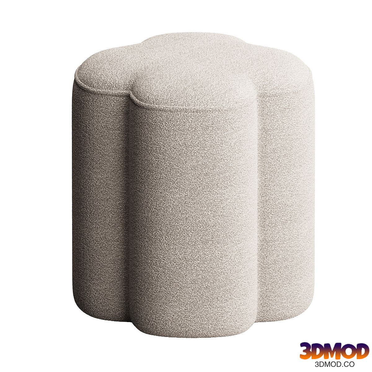Quatrefoil ottoman