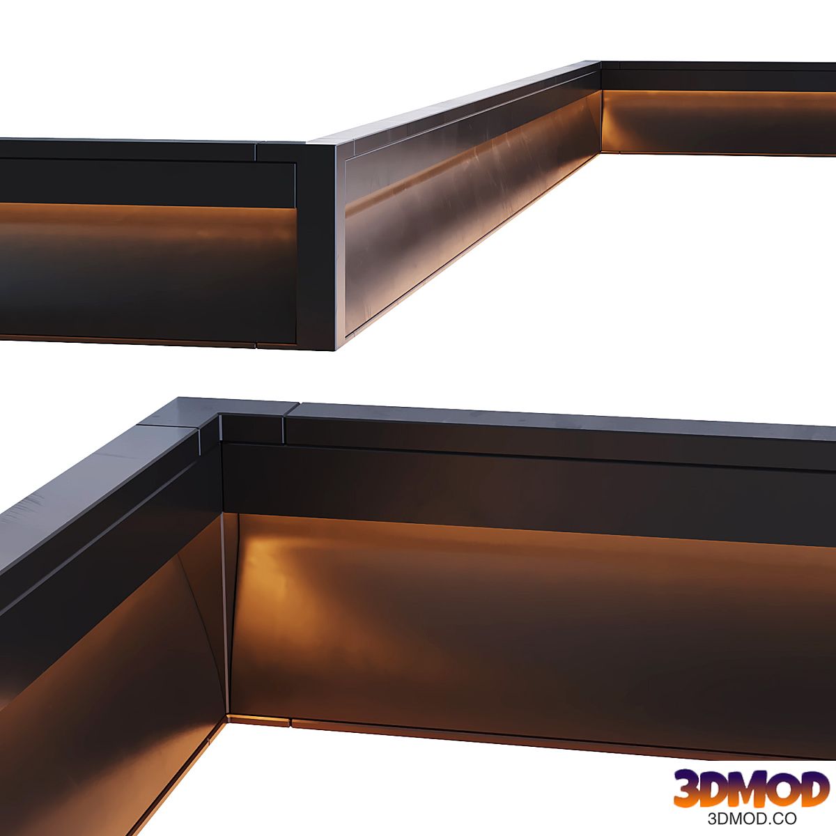 Skirting board with LED lighting