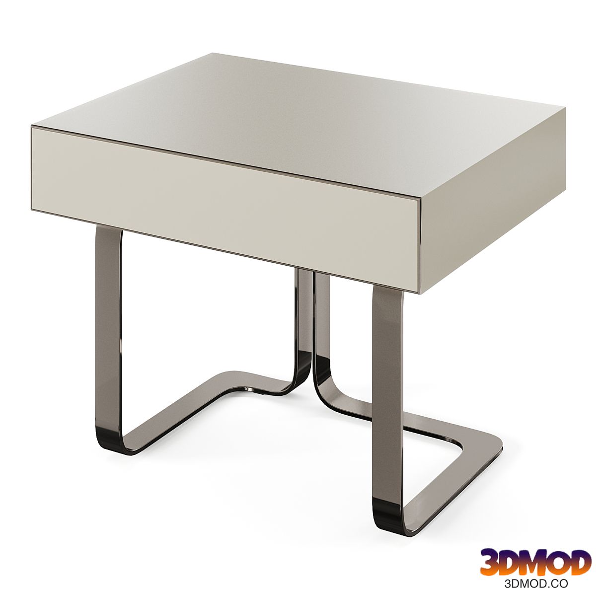 Fendi Infinity Bedside ( Stone Fiddleback Sycamore, Lacquer)