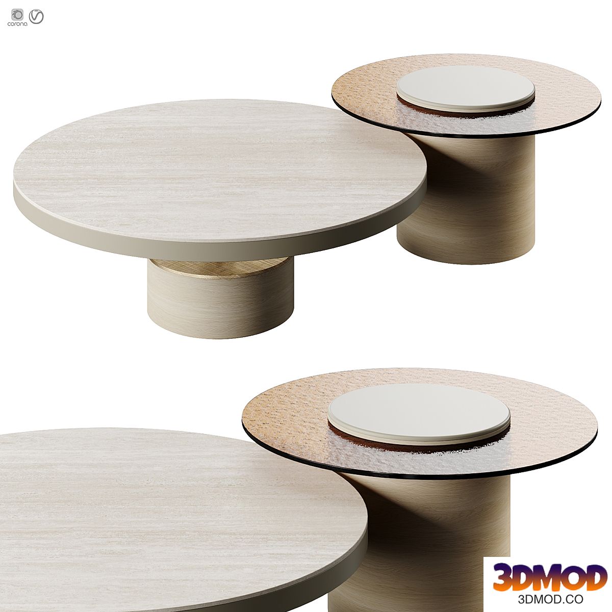 Ana Roque TAGE TRAVERTINO Outdoor Table