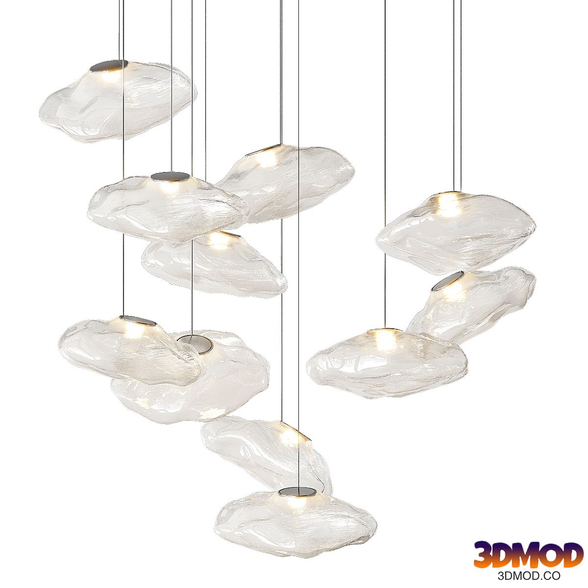 Bocci 73 random glass pendant light