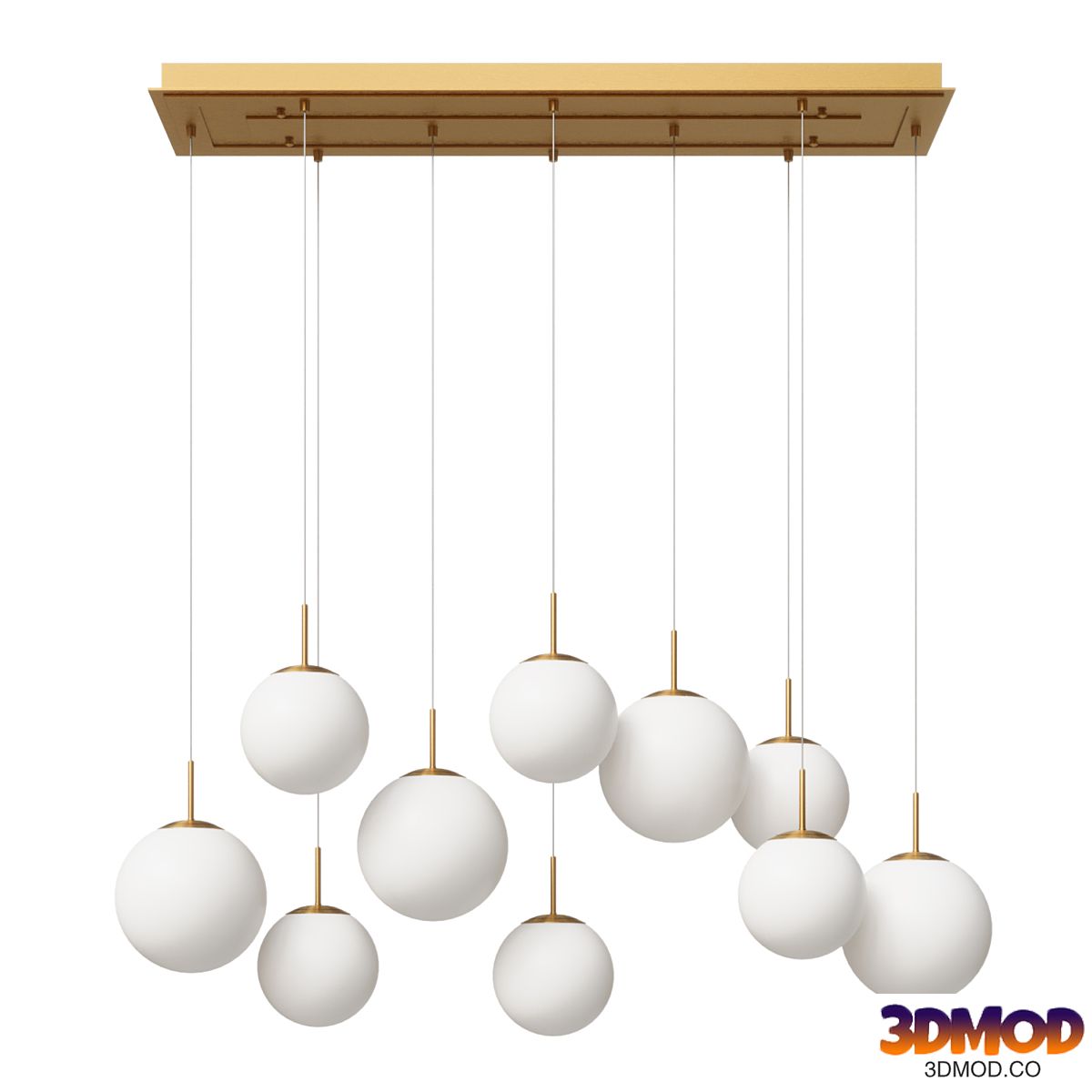 Linear chandelier Casen