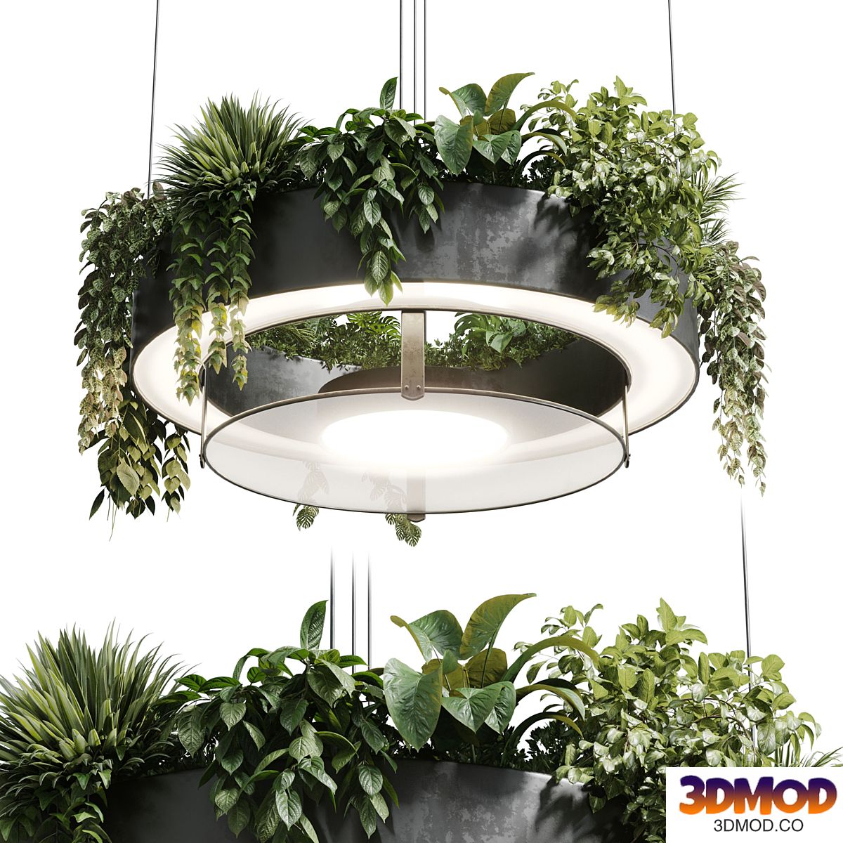 circle pot light pendant - plant light hanging 21
