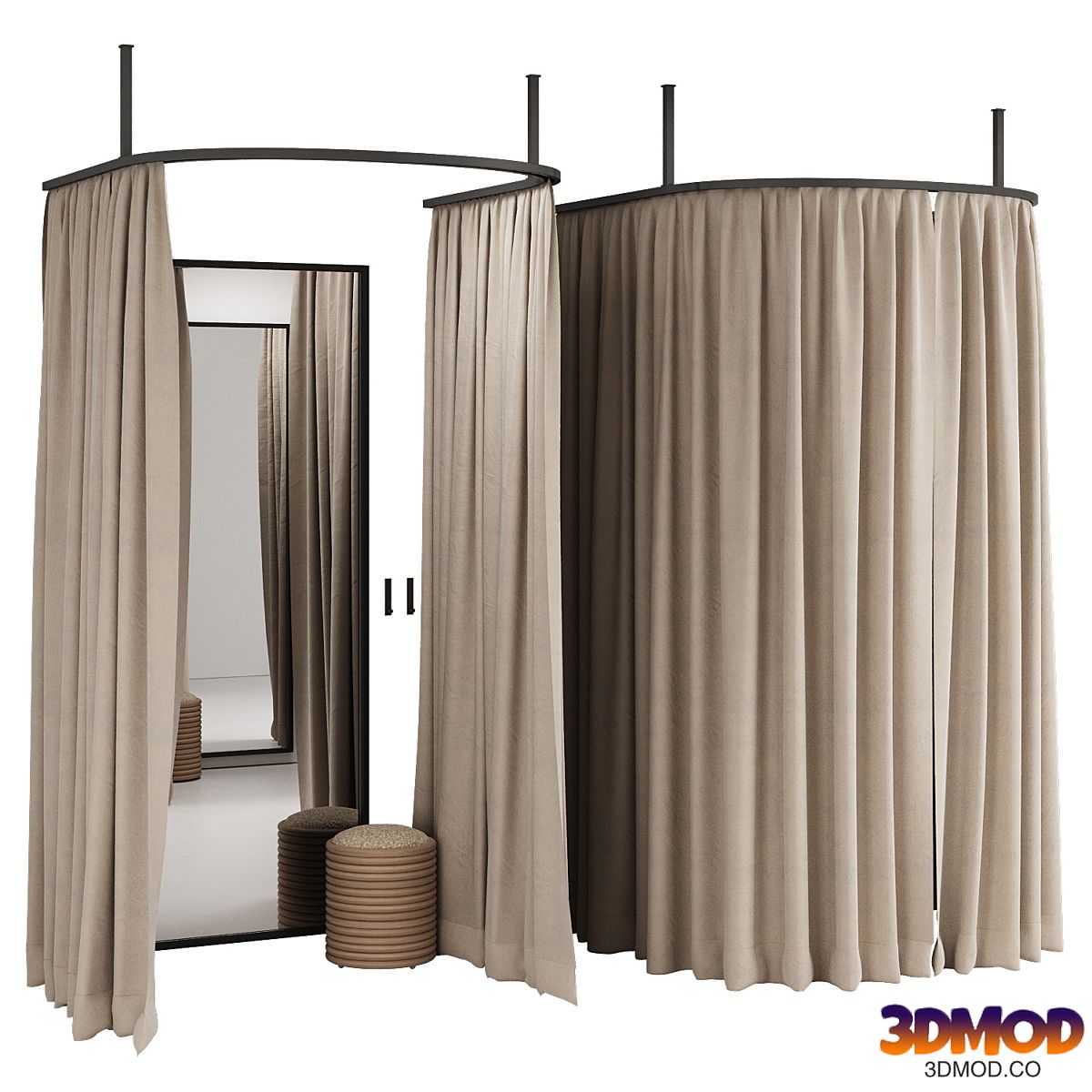 Fitting room for clothing store 03