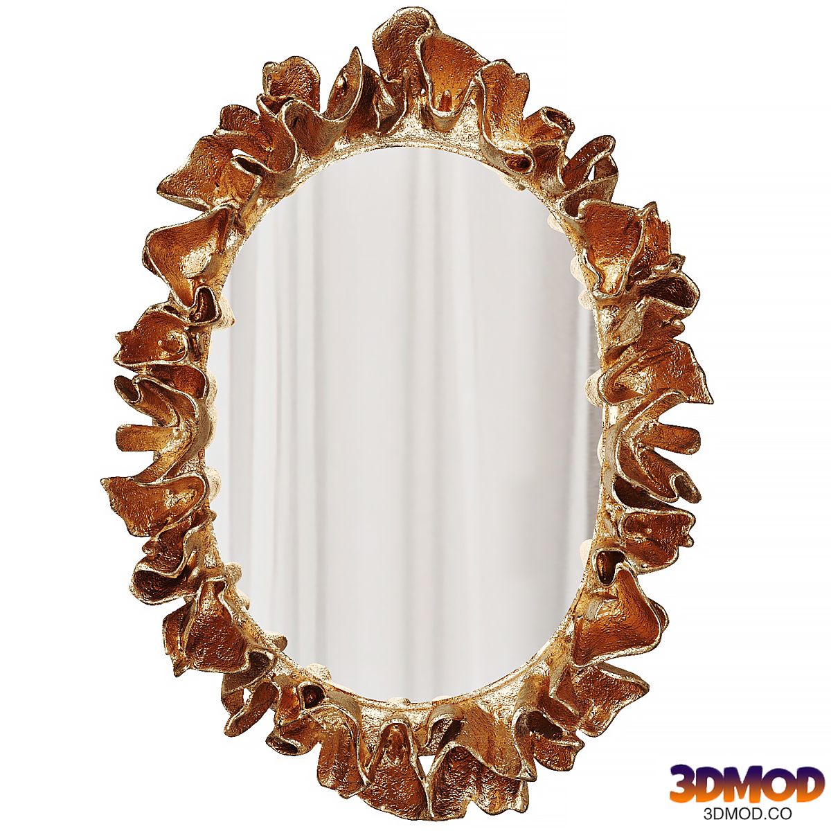 Coco Mirror Gold Faux Coral