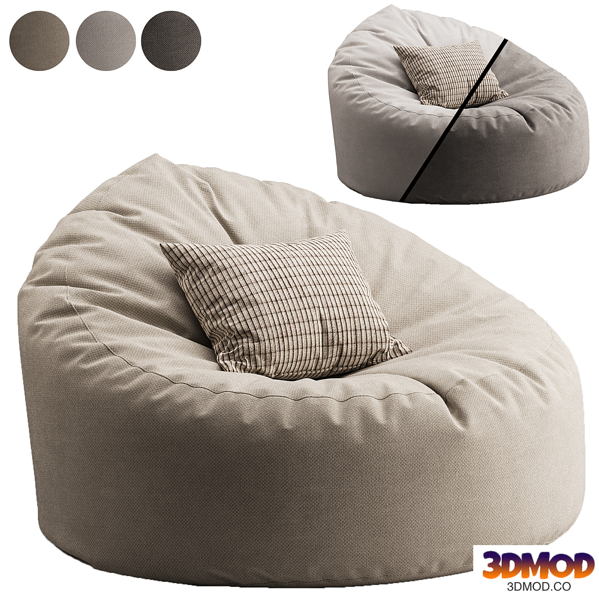 Luxury Chenille Bean Bag Chair
