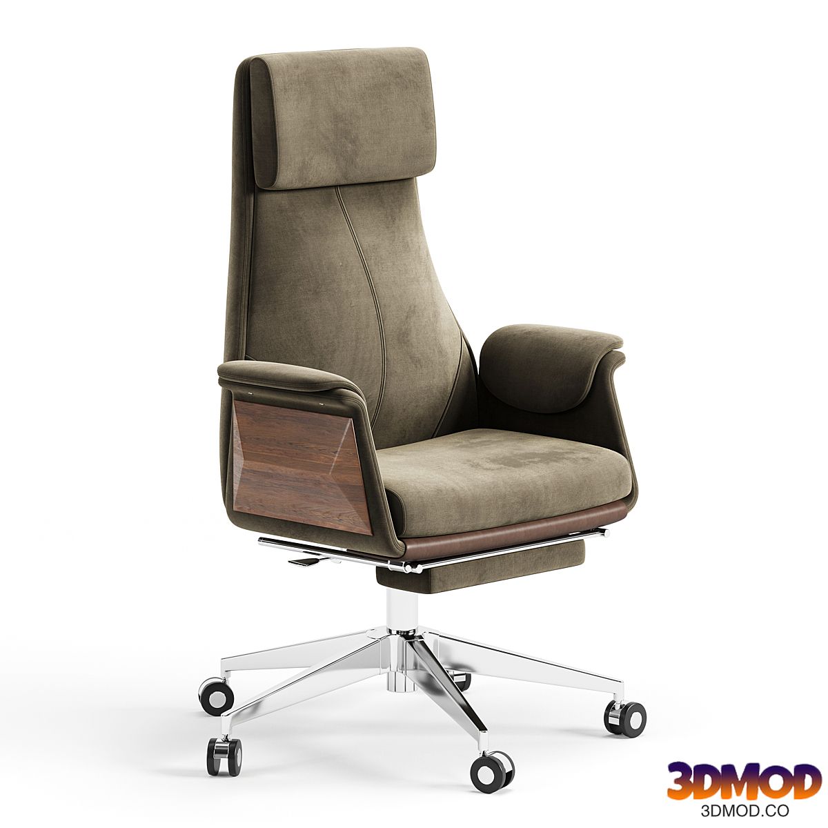 Back Adjustable Swivel Black Executive Chair