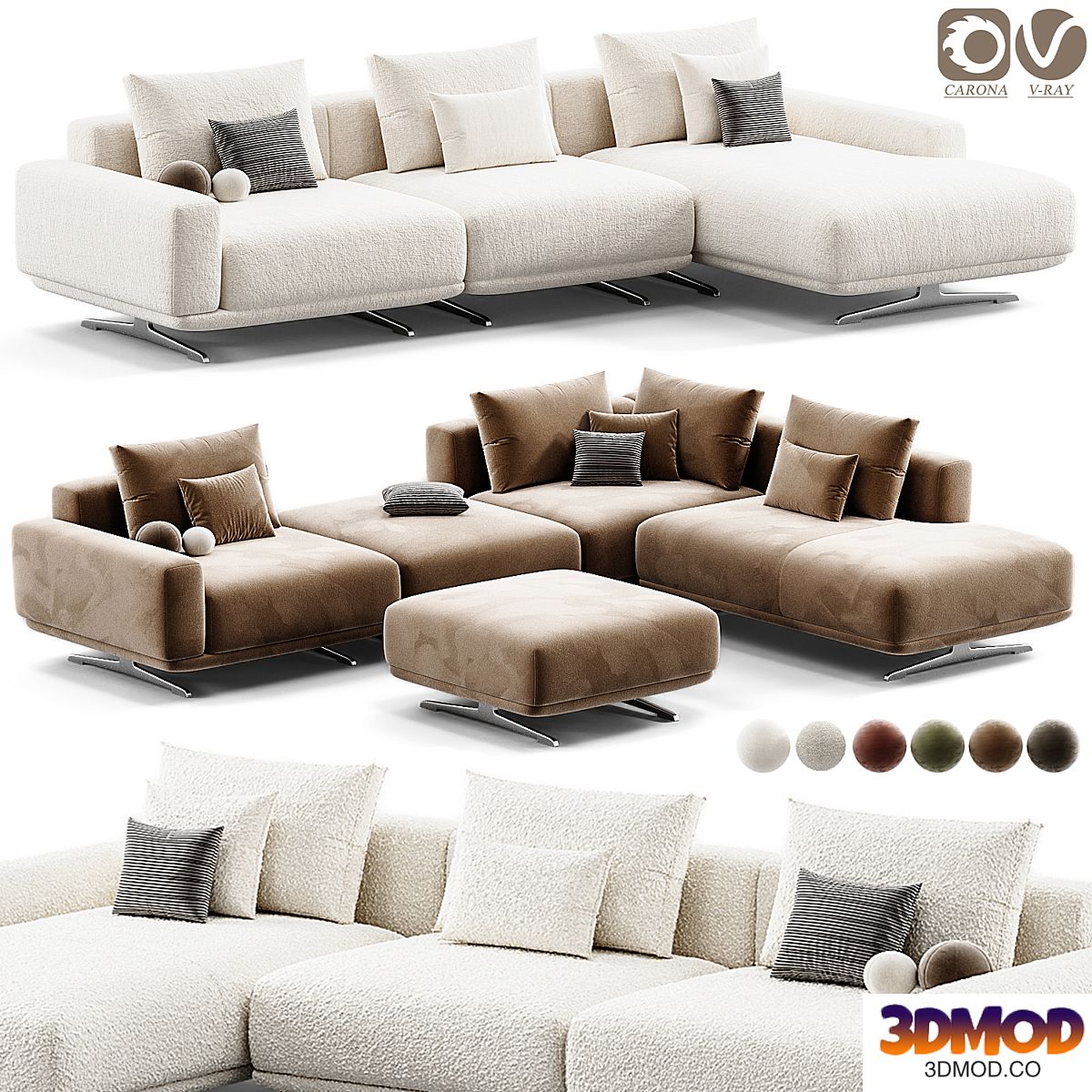 Modular corner sofa ZILLIS by SKdesign