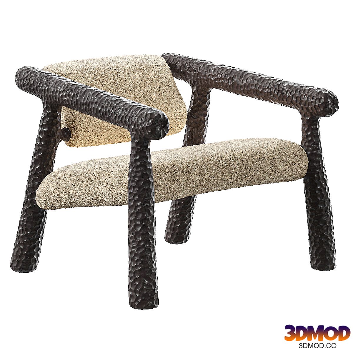 Textured original chair by Van Der Zee