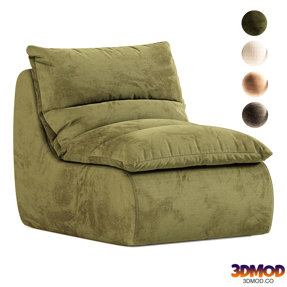 minimalist solid chair with fixed back