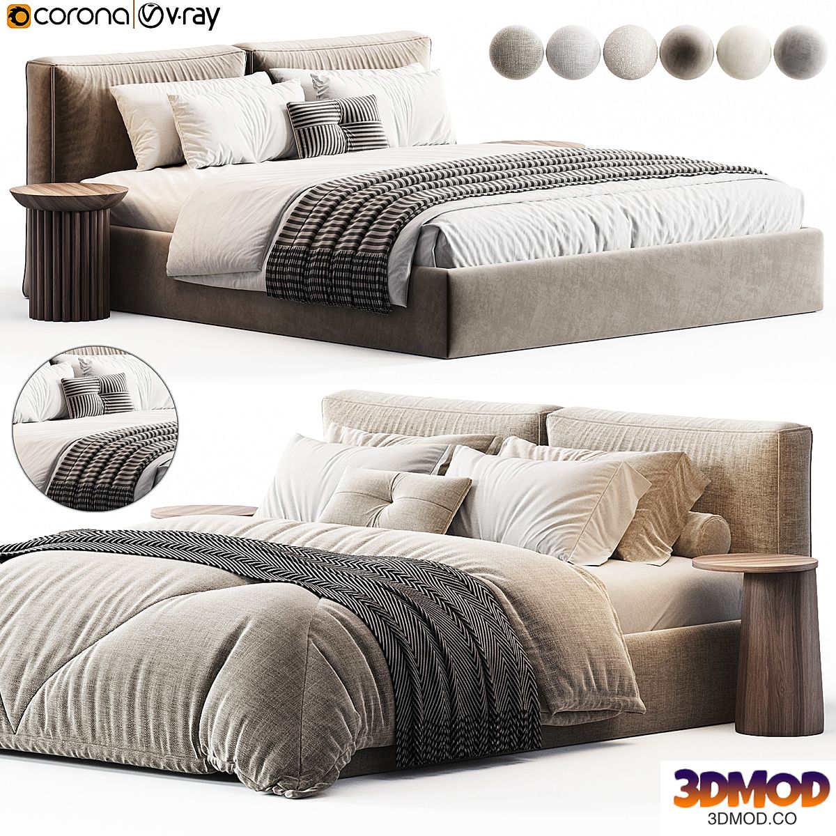 Foster Bed 180 Velvet Smoke By Divan.ru