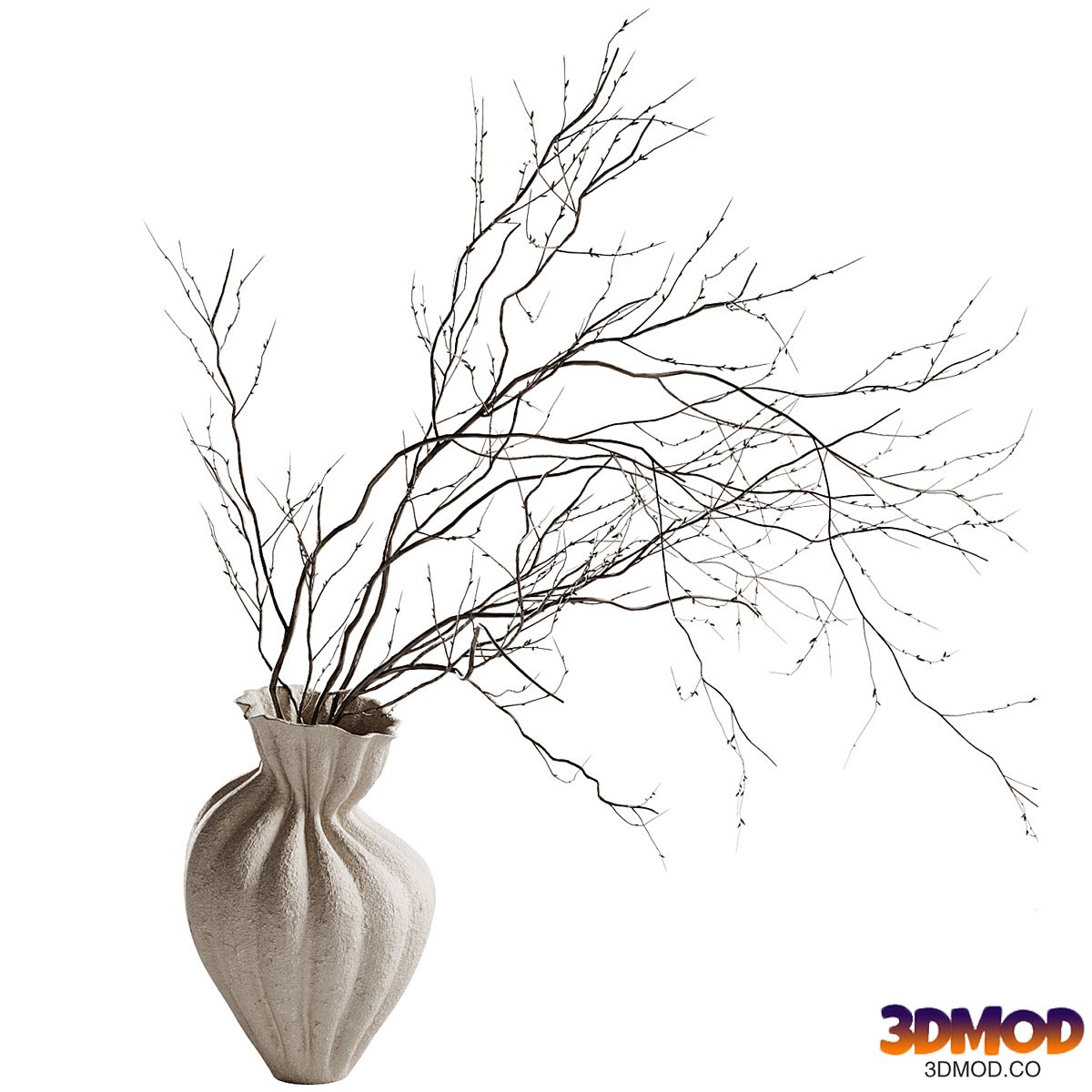 Vase by Malene Knudsen with branches