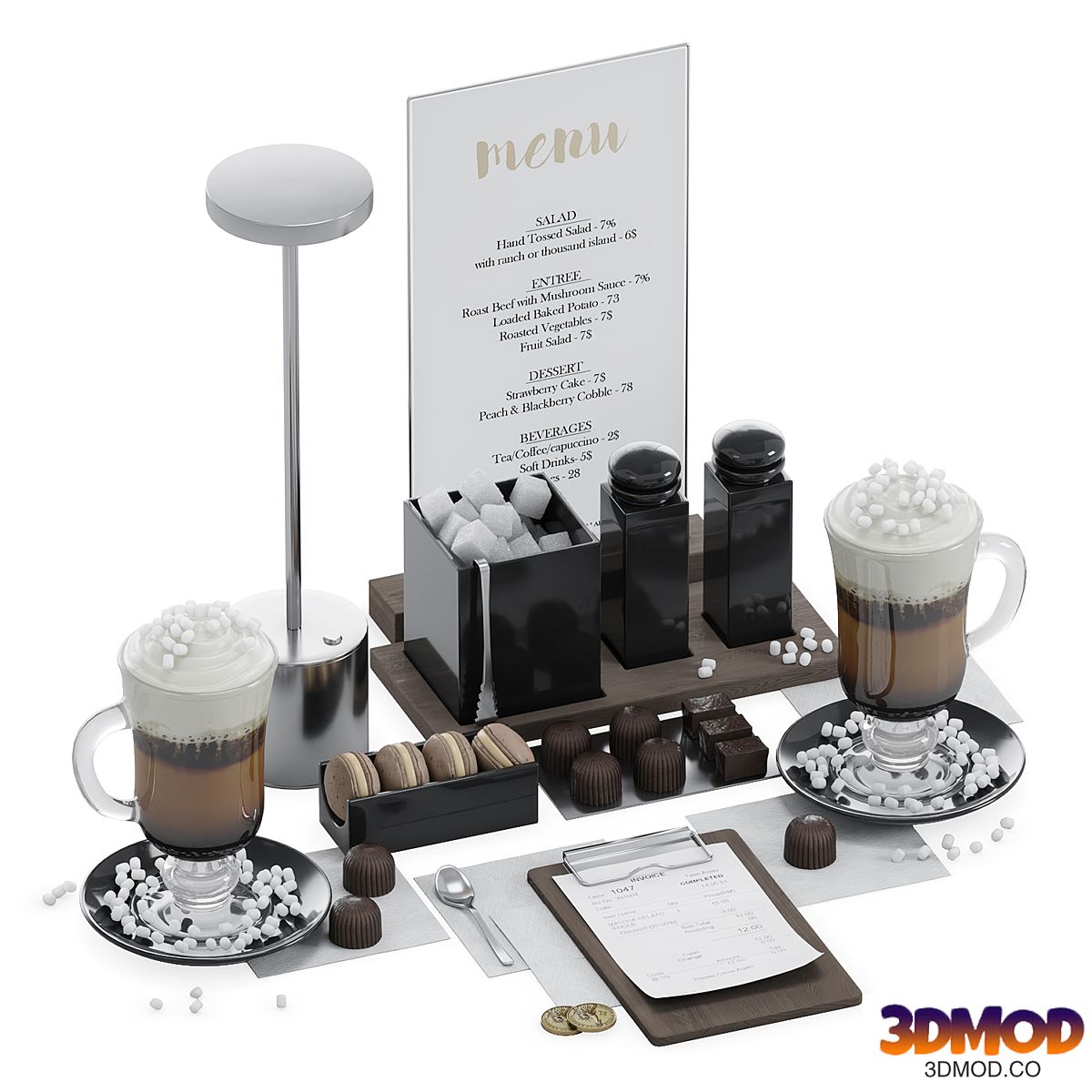 Table setting for cafes and restaurants