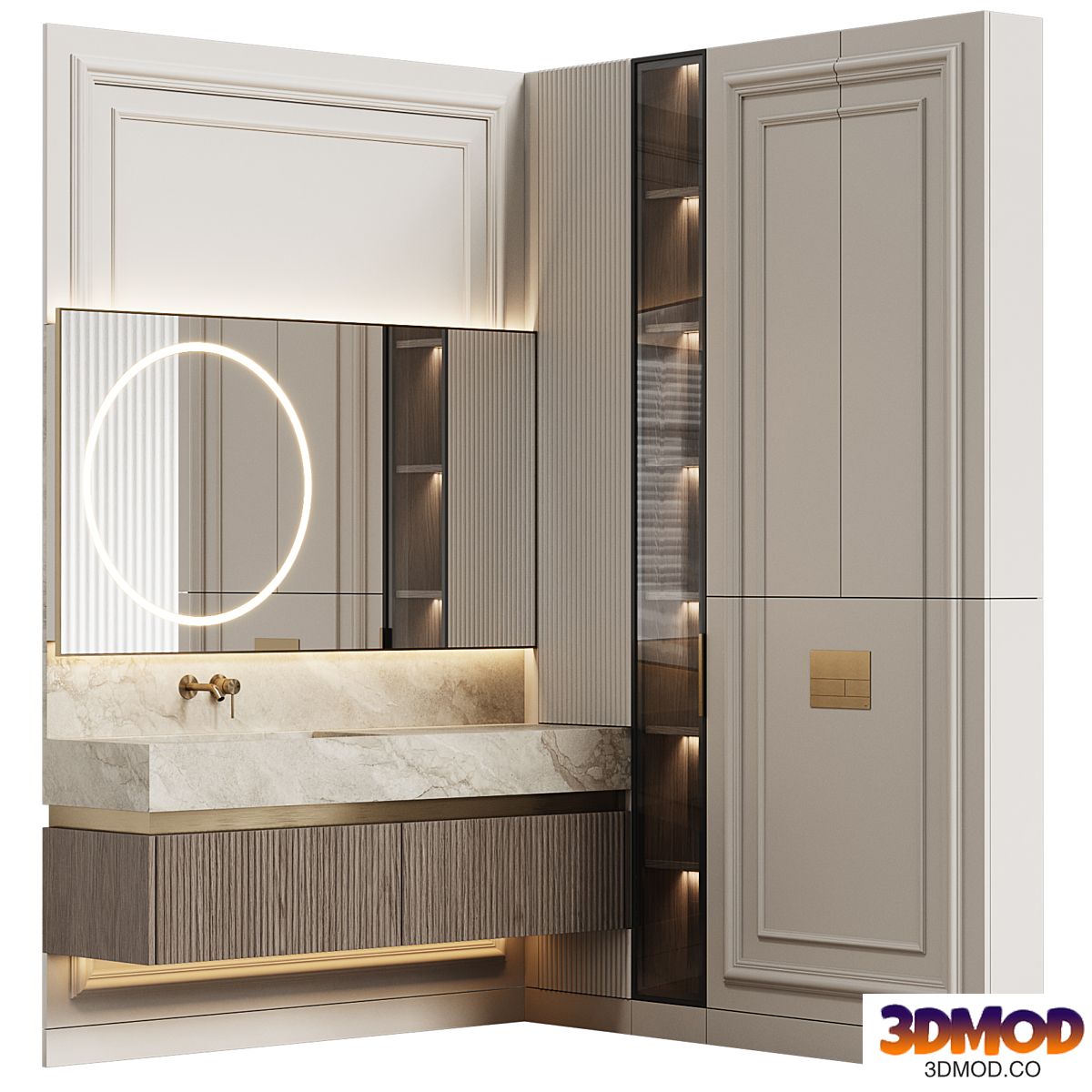 Bathroom furniture 34 in neoclassical style