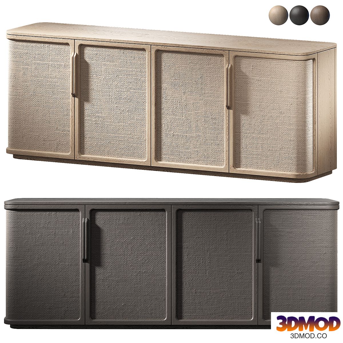 RH Trieste 4-Door Sideboard. 3 color options.