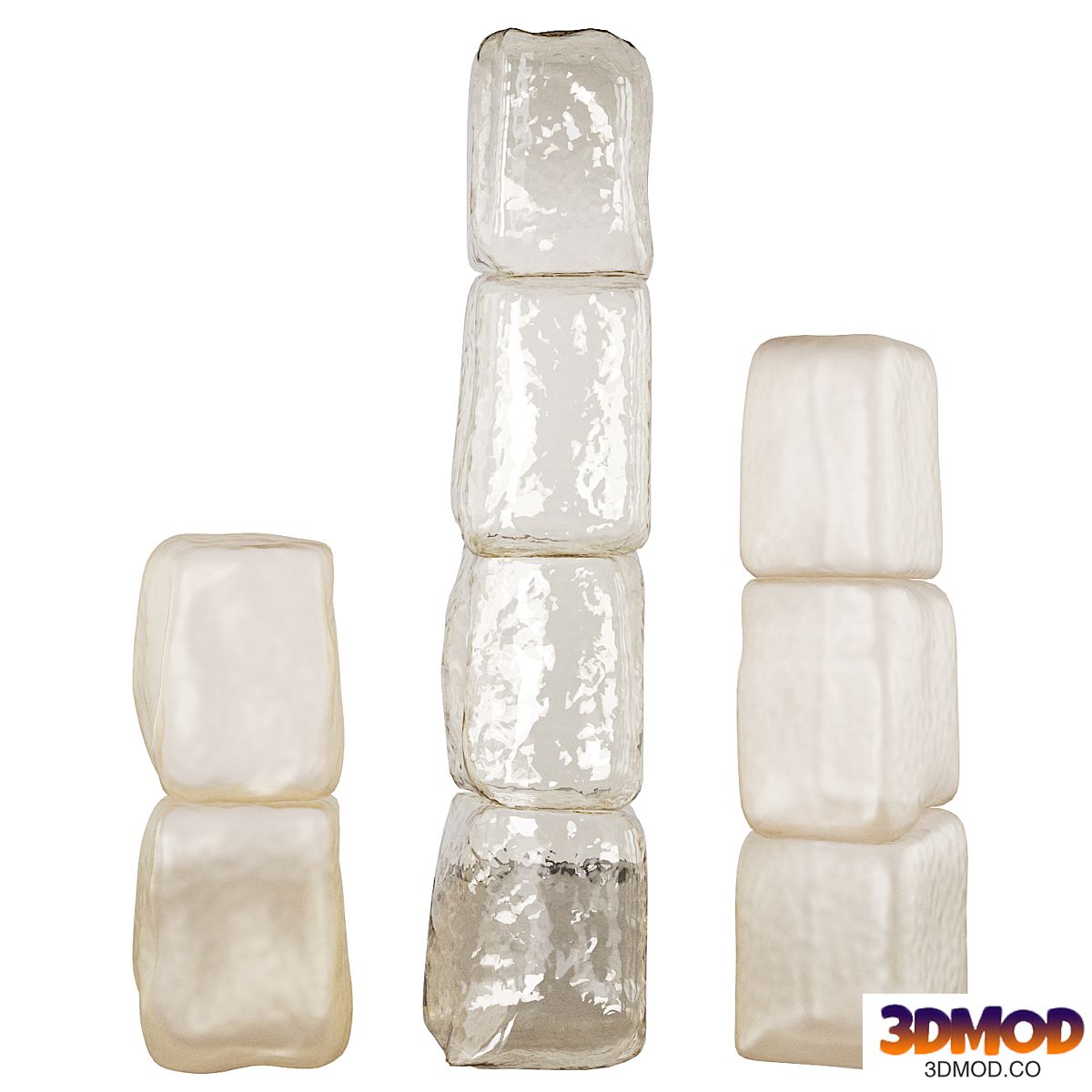 Glass Columns Sculpture Set by Destroyersbuilders