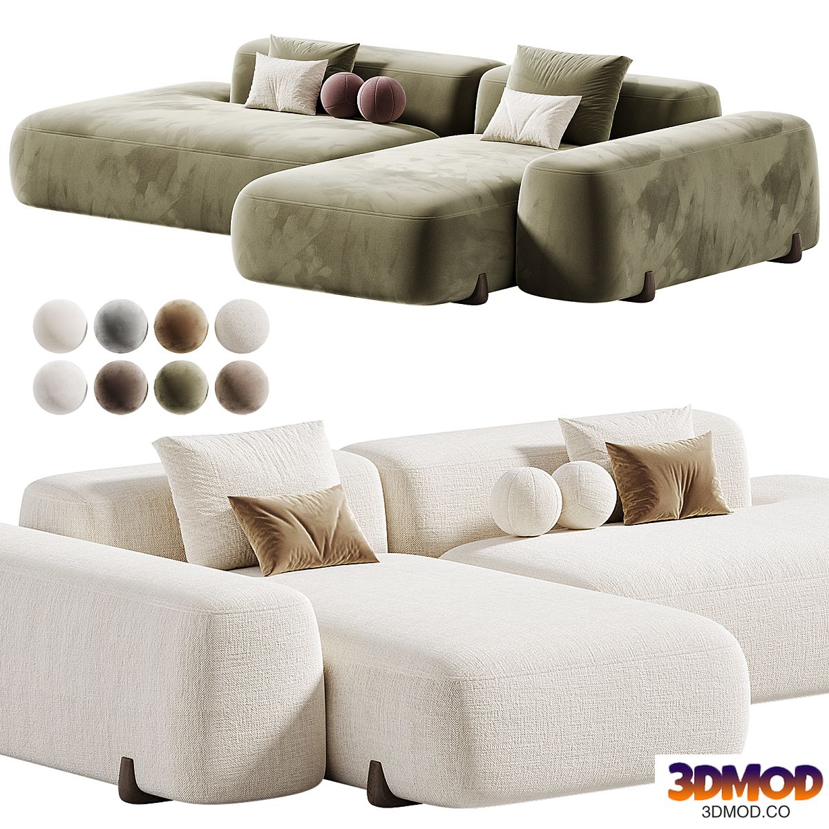 Corner sofa KAUNAS modular by Gianfranco 1