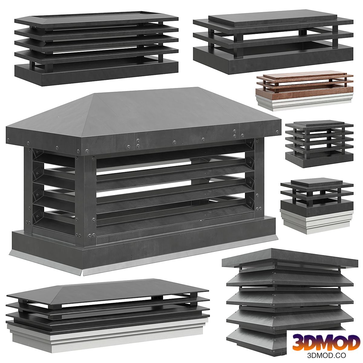 Chimney cap / Roof weather vane / Chimney cap SET
