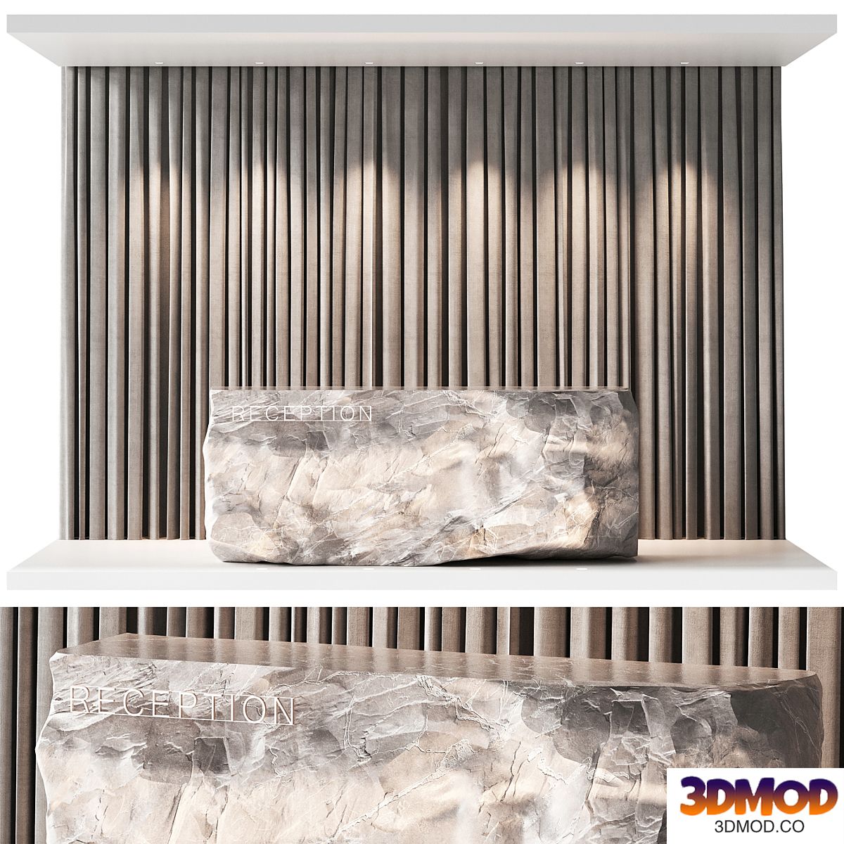 Reception desk natural rock 6